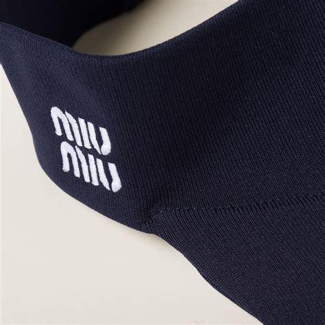 miu miu club visor|Navy Nylon Visor With Pouch .